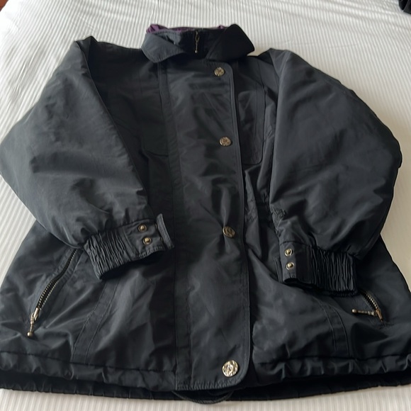 Vintage Nordica Ski Jacket Black Purple Size 8 Large - Picture 4 of 16